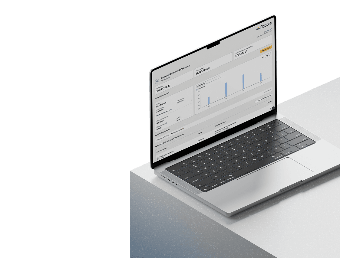 Financial dashboard on a laptop